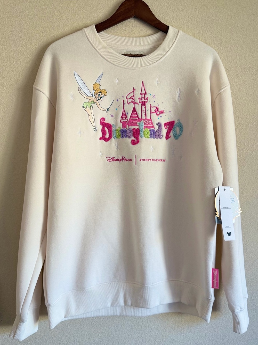 Stoney Clover Lane Disneyland 70th Anniversary Tinker Bell Sweatshirt Medium